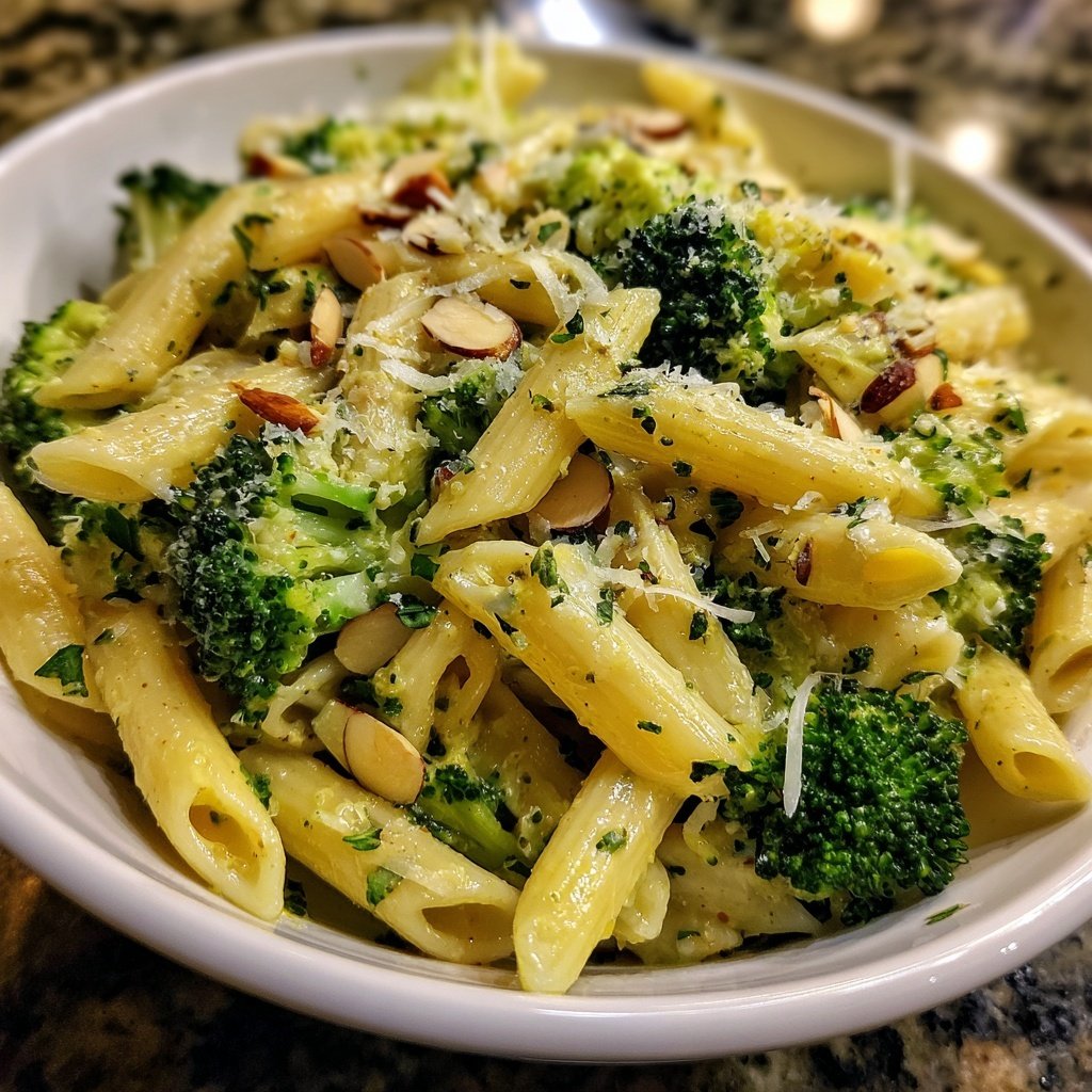 Penne mit Brokkoli und Mandeln
