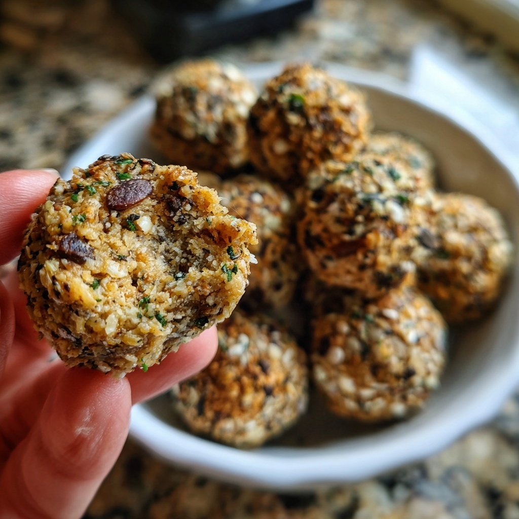 Protein Bällchen mit Sonnenblumenkernen