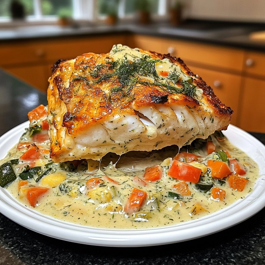 Lachs mit Ofengemüse & Zitronen-Dill-Sauce