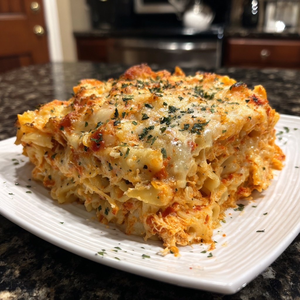 Nudelauflauf mit Tomatensauce