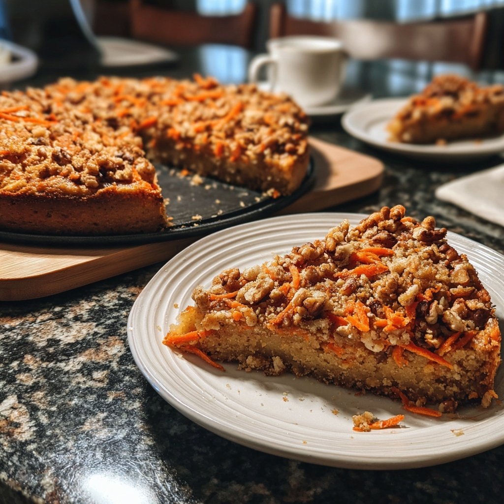 Karottenkuchen Mit Walnuss Streuseln